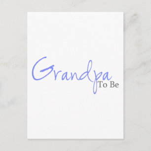 Carte Postale Grand-Père À Être (Script Bleu)