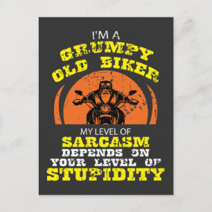 Carte Postale Grand-père de vélo cadeau pour Grumpy old Biker