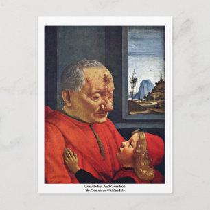 Carte Postale Grand-Père Et Petit-Fils De Domenico Ghirlandaio