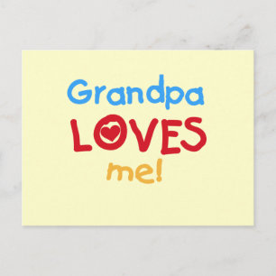 Carte Postale Grand-père m'aime t-shirts et cadeaux