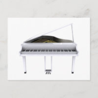 Grand piano blanc : modèle 3D :