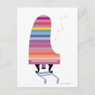 Carte Postale Grand piano du Colorful