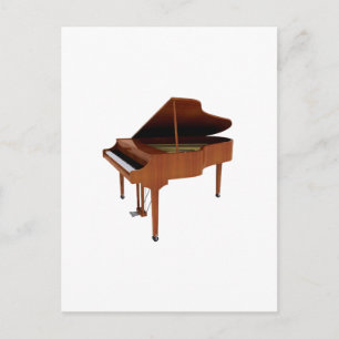 Carte Postale Grand piano : Finition bois : Modèle 3D :