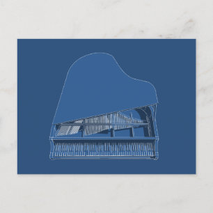 Carte Postale Grand Piano : Peinture sur plan :
