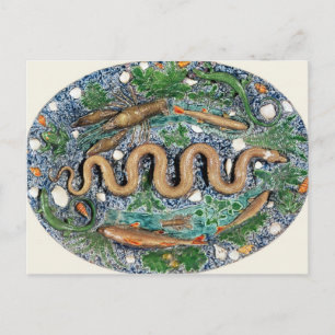 Carte Postale Grand plat ovale moulé en relief