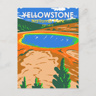 Carte Postale Grand Prismatic Spring du Parc national de Yellows