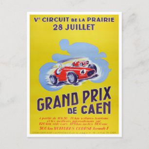 Carte Postale Grand Prix de Caen Course vintage
