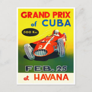 Carte Postale Grand Prix de Cuba de La Havane 1958