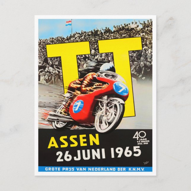 Carte Postale Grand Prix moto Assen TT 1965 (Devant)