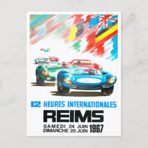 Carte Postale Grand Prix Reims 12h 1967