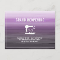Grand Réouverture Salon Coiffeuse Stylo violet