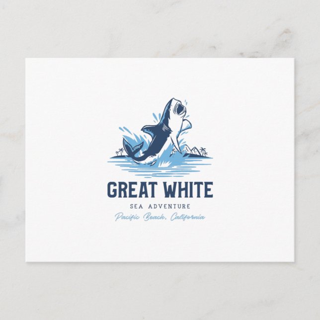 Carte Postale Grand requin blanc (Devant)
