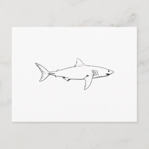 Carte Postale Grand requin blanc (art en ligne)