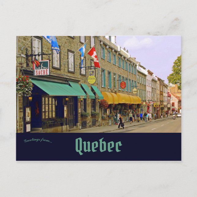 Carte Postale Grand Rue Lower Town Vieux-Québec (Devant)