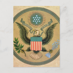 Carte Postale Grand sceau des États-Unis, vers 1850