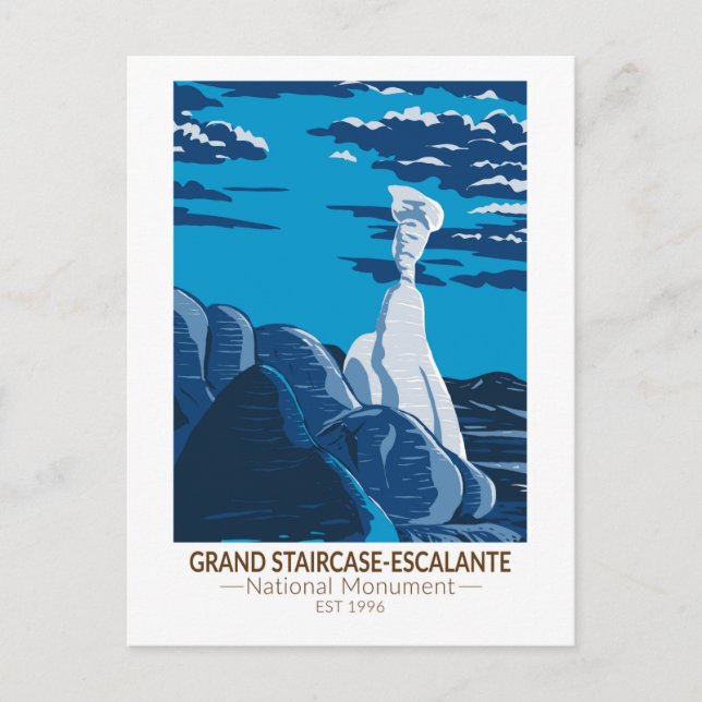 Carte Postale Grand Staircase Escalante Monument National de l'U (Devant)