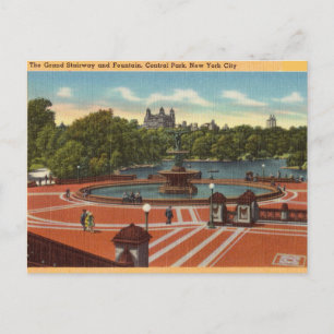 Carte Postale Grand Stairway Fountain Central Park NYC, New York