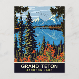 Carte Postale Grand Teton, Jackson Lake, Travel