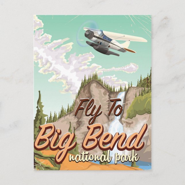 Carte Postale Grande affiche de voyage vintage du parc national  (Devant)