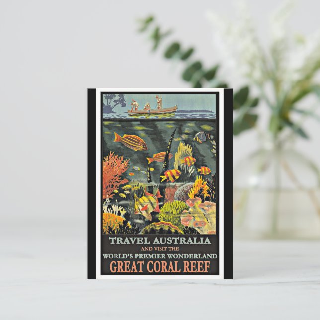 Carte Postale Grande barrière de corail, Australie, (Debout devant)