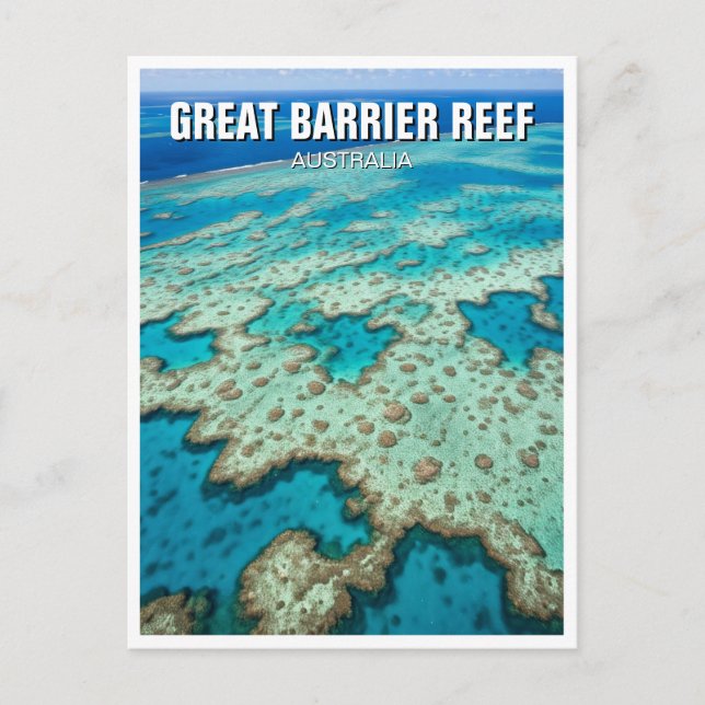 Carte Postale Grande barrière de corail Australie Voyage (Devant)