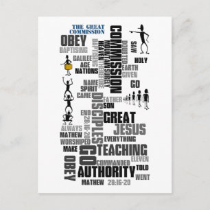 Carte Postale Grande Commission Mathew 28 (v1)