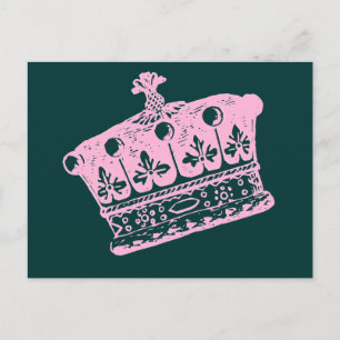 Carte Postale Grande Couronne rose ou Tiara