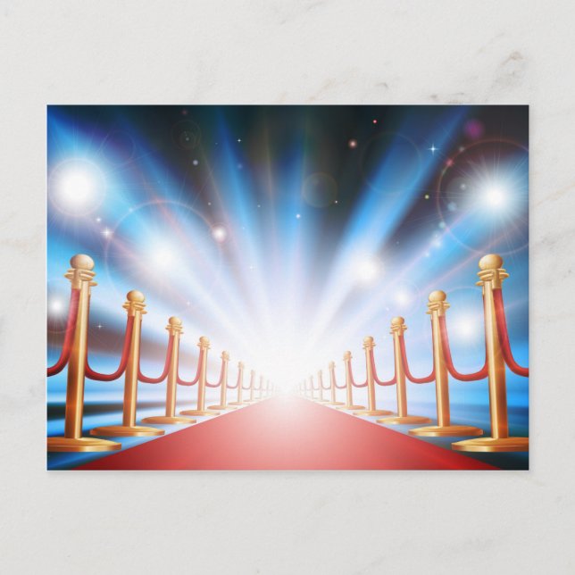 Carte Postale Grande entrée avec moquette rouge et flash lumineu (Devant)