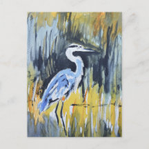 Grande Expression de Marais de Héron Bleu