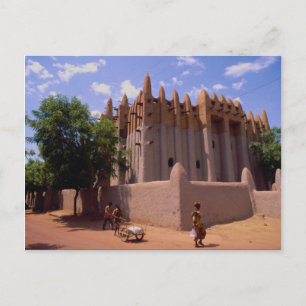 Carte Postale Grande Mosque, Sundanese type architecture, Mopti,