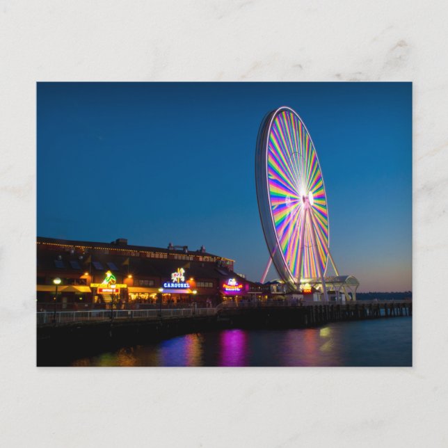Carte Postale Grande roue de Seattle (Devant)