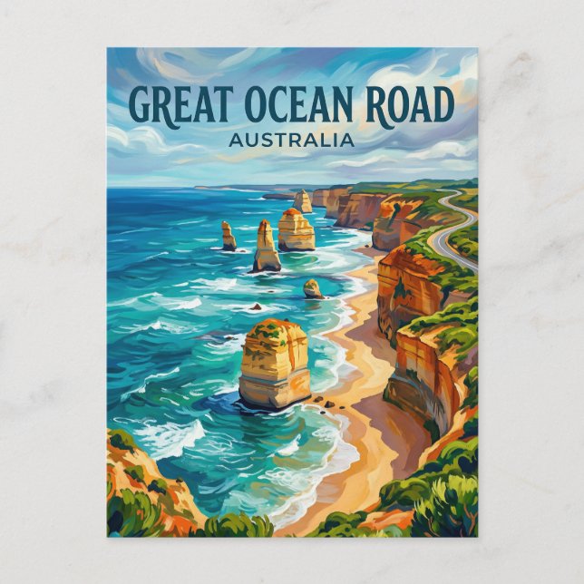 Carte Postale Grande route océanique Australie (Devant)