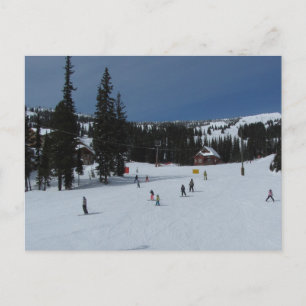 Carte Postale Grande scène de ski White