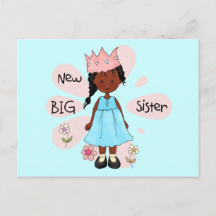 Carte Postale Grande sœur princesse afro-américaine