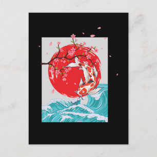 Carte Postale Grande vague au large de Kanagawa Japonais Poisson