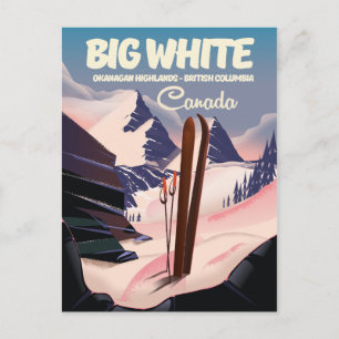 Carte Postale Grande White Colombie-Britannique Canada ski.