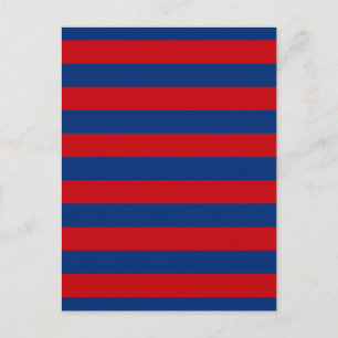 Carte Postale Grandes bandes horizontales rouges et bleues
