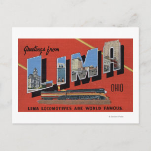 Carte Postale Grandes Lettres - Lima Locomotives sont Monde