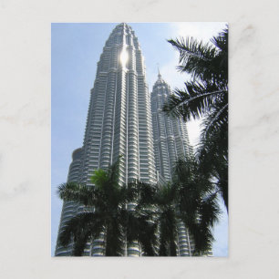Carte Postale Grandeur ensoleillé des tours jumelles Petronas