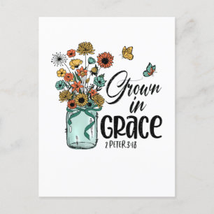 Carte Postale Grandir Dans La Grace Bible Religion Foi