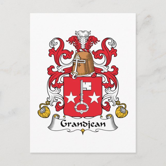 Carte Postale Grandjean Family Crest (Devant)