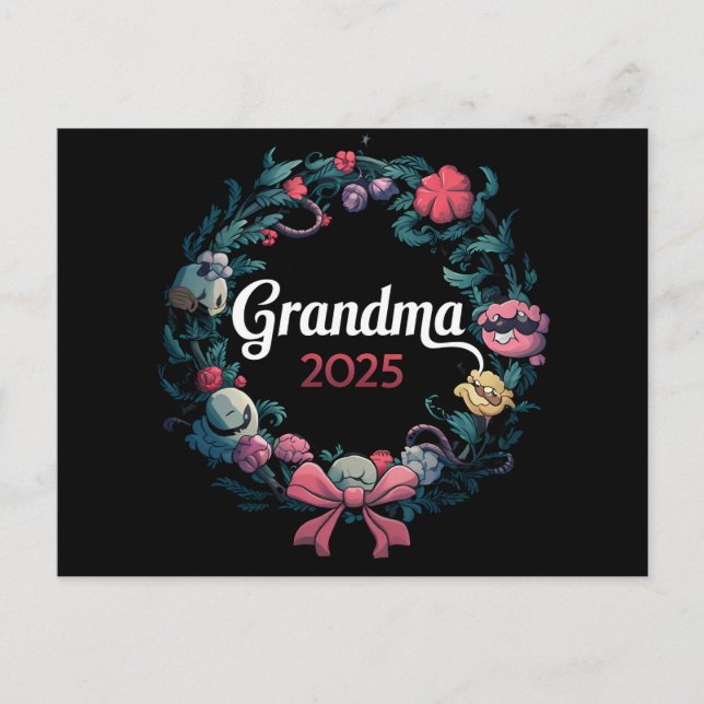 Carte Postale Grandma 2025 Pour Nouveau Cadeau Grand-Mère (Devant)