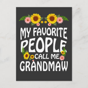 Carte Postale Grandma Cadeau Mes Favoris Les Gens M'Appelent Gra