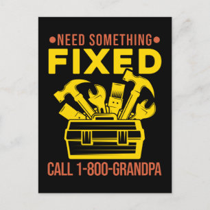 Carte Postale Grandpa Artiste Mécanicien Humour Handyman