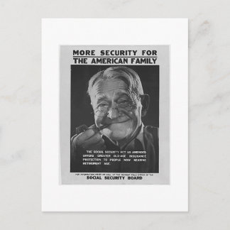 Carte Postale Grandpa de sécurité sociale, années 1930 - Customi