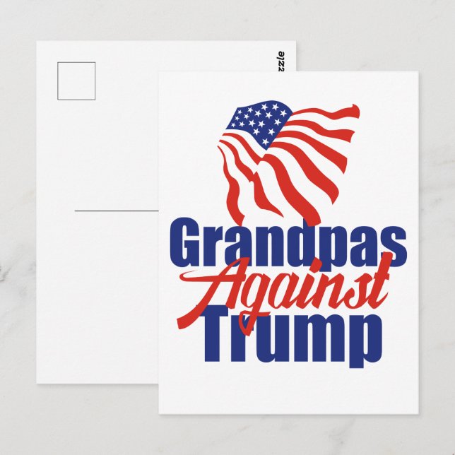 Carte Postale Grandpas contre Trump Élections 2024 Politique (Devant / Derrière)