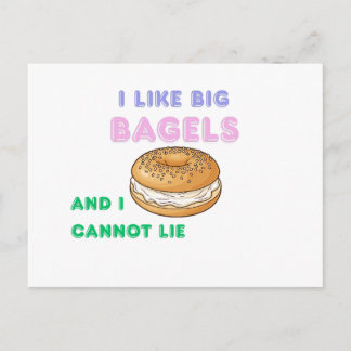 Carte Postale Grands Bagels Chemise Drôle de Petit Déjeuner