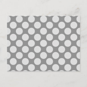 Carte Postale Grands points rétro - nuances de gris