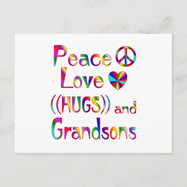 Carte Postale Grandson Hugs (Devant)