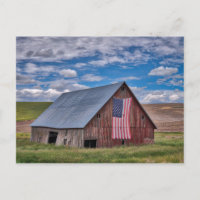 Grange avec le drapeau américain | Colfax,